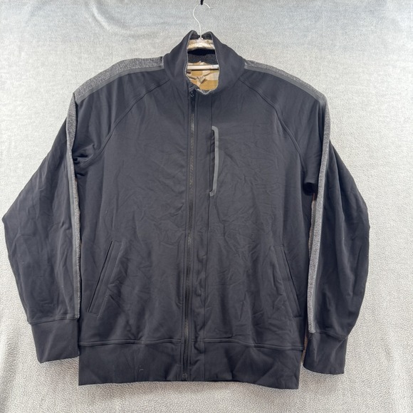 lululemon athletica Other - Lululemon Size XL Mens Kung Fu Track Jacket II Black Herringbone Stripe